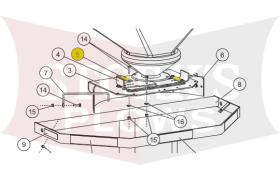 96092 Control Strap w/ Molded Button For Western/Fisher 2500 (early version)  Salt Spreader Tailgate 96083