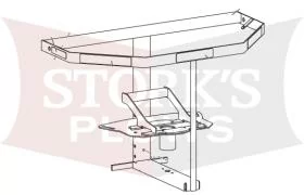 96420 Main Frame For Western/Fisher 2500  Salt Spreader Tailgate 96051-2