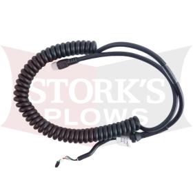 96464 Western Fisher Snowex Blizzard 4 Pin Handheld Control Harness White Plug Straight Blade V Plow