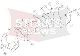 B30014 Blizzard plow mount for power hitch