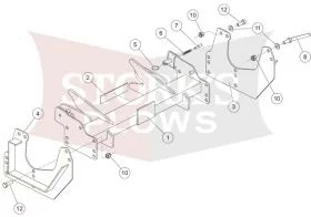B30014 Blizzard plow mount for power hitch