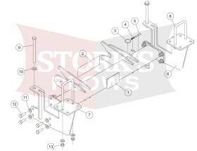 Blizzard plow mount b30174