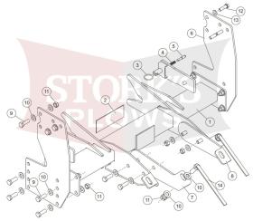 B32214 87-04 Dodge Dakota & Durango Blizzard Power Hitch Plow Mount 680LT 720LT