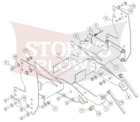 B32214 87-04 Dodge Dakota & Durango Blizzard Power Hitch Plow Mount 680LT 720LT