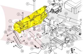 B41066 Blizzard 860SW Power Hitch Pivot Beam Weldment Speedwing