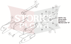 B35125 blizzard  utv plow mount