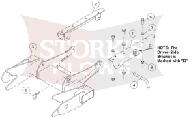 B35125 blizzard  utv plow mount