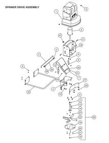 83756 SnowEx SP-3210 SP-4210 spreader Complete  Spinner Drive Assembly