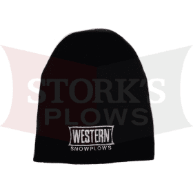 Black Western Plows Cuff Beanie Winter Hat