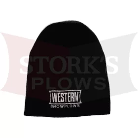 Black Western Plows Cuff Beanie Winter Hat