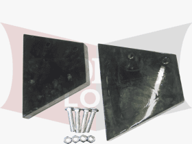 67919 Set of Aftermarket Western Pro Plus Poly Rubber Wing Cutting Edges