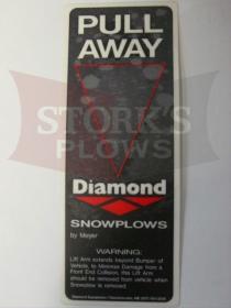 Original Vintage Diamond Plow Decal Pull Away E47H E60H Lift Arm 