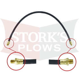 HYD01810 Boss Factory Hose 1/4" x 34", 1/4MP x 3/8MP