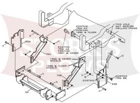 LTA02638E Boss RT2 Plow Mount 1994-2002 Dodge 1500, 2500, 3500