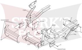 LTA03545 Boss RT2 Plow Mount 1973-1993 Dodge W150 W250 W350