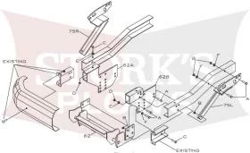 LTA03545 Boss RT2 Plow Mount 1973-1993 Dodge W150 W250 W350