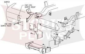 LTA03570 Boss RT2 Plow Mount 1981-1991 Ford F150 F250 F350 Gasoline Only