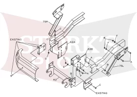 LTA03669 Boss RT3 Plow Mount 1973-1993 Dodge W250 W350 