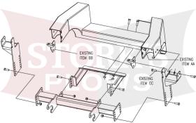LTA04919 Boss Sport Duty Plow Mount 2000-2004 Dodge Dakota 