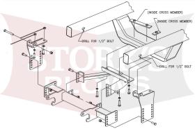 LTA05375 Boss Sport Duty HTX Plow Mount 1998-2011 Ford Ranger