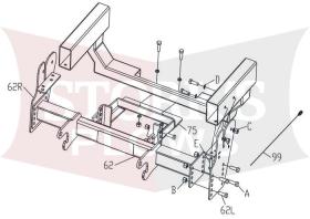 LTA06350 Boss RT3 Sport Duty Plow Mount 2009-2021 Nissan Frontier
