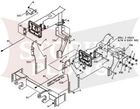 LTA07661B Boss HD RT3 Plow Mount 1999-2007 Ford F450 F550