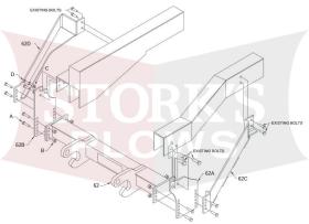 LTA09285 Boss HD RT3 Plow Mount 2013-2021 International Terrastar 4x4 