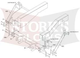 LTA09285 Boss HD RT3 Plow Mount 2013-2021 International Terrastar 4x4 