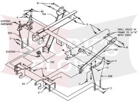 LTA09623 Boss RT3 Plow Mount 2005-2011 Mitsubish Fuso FG 4x4