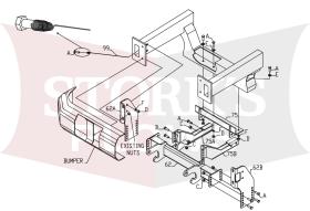LTA09823 Boss RT3 Plow Mount 06-08 Dodge Ram 1500