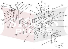 LTA25040 Boss 2019-2024 Ram 1500 HTX Sport Duty Plow Mount 
