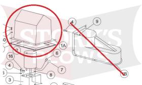 P2121Y House Style Motor Cap Assembly For Western/Fisher 500/1000/2000 Blizzard LP-8 Tailgate Spreader 68575 68487
