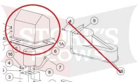 P2121Y House Style Motor Cap Assembly For Western/Fisher 500/1000/2000 Blizzard LP-8 Tailgate Spreader 68575 68487