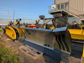 Used Stainless LED Fisher XLS 8-10' Expandable Steel Snow Plow MM2 