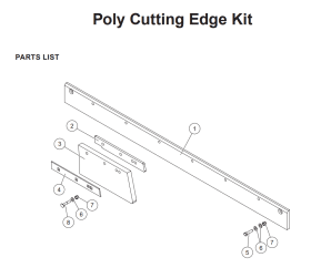 87925 Poly Cutting Edge Kit Western Prodigy / SnowEx Speedwing