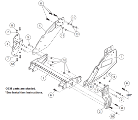 33218 2022+ Isuzu FTR/FVR Mount Kit UT/UC for Western / SnowEx