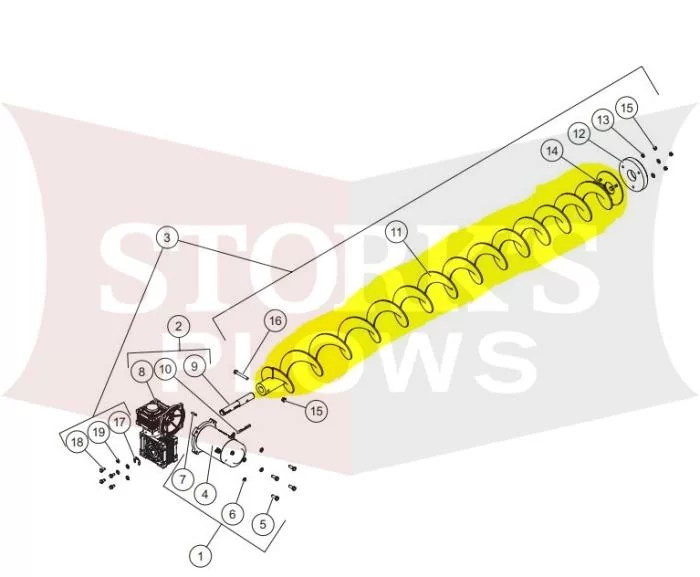 11850 SnowEx Poly Helixx 82" Spreader Auger 1.5 , 2.25 yard spreaders 85423
