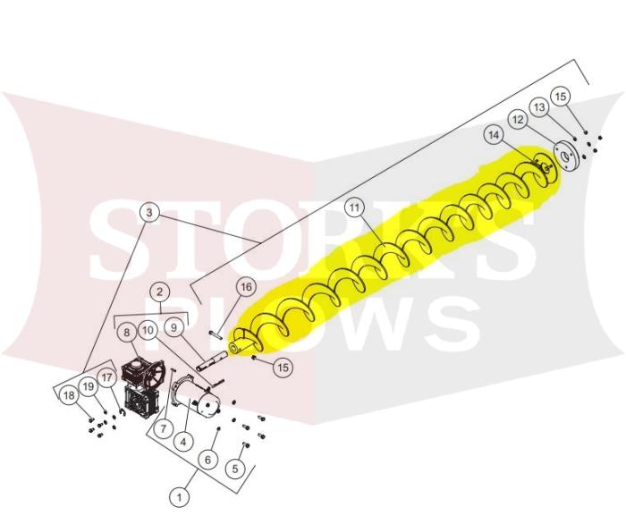 31851 Auger Spreader 90" 2.2. 3, 4, 5 yard Fisher Tempest Western Marauder Snowex Renedgade