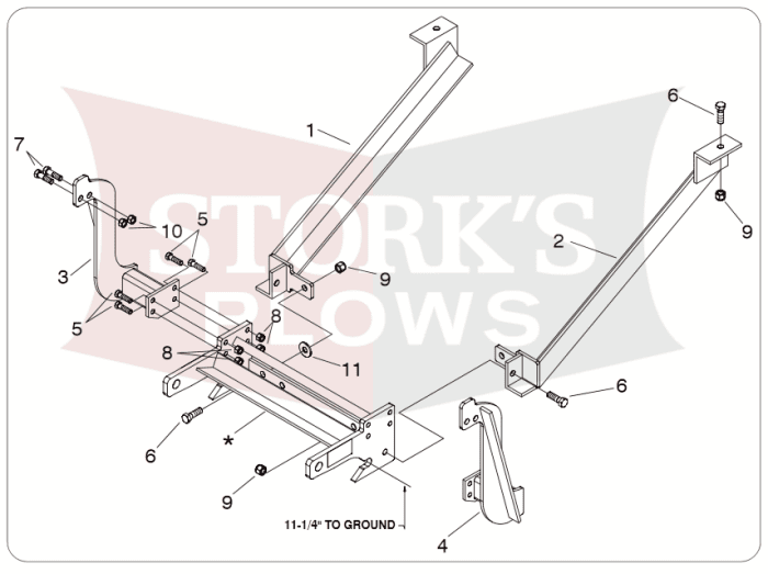 17184 Meyer mount for mitsubishi