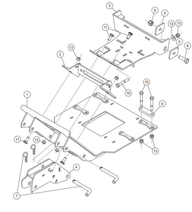 35215 UTV Mount for 2017+ Arctic Cat Prowler/Tracker 500 Western/Fisher/SnowEx