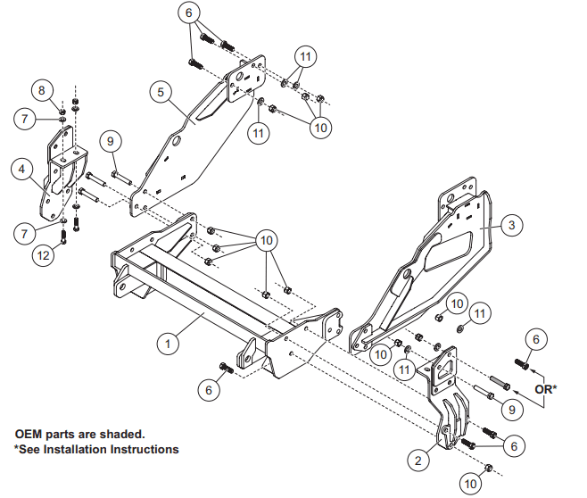 77118 Fisher Plow Mount 2022+ Isuzu FTR FVR 