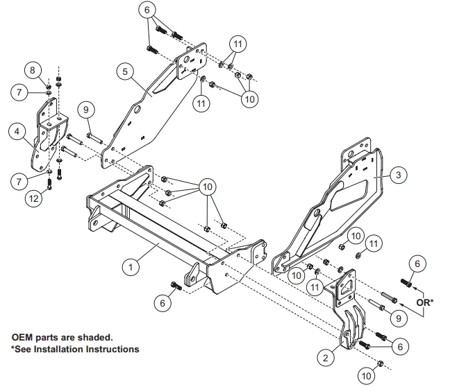 77118 Fisher Plow Mount 2022+ Isuzu FTR FVR 