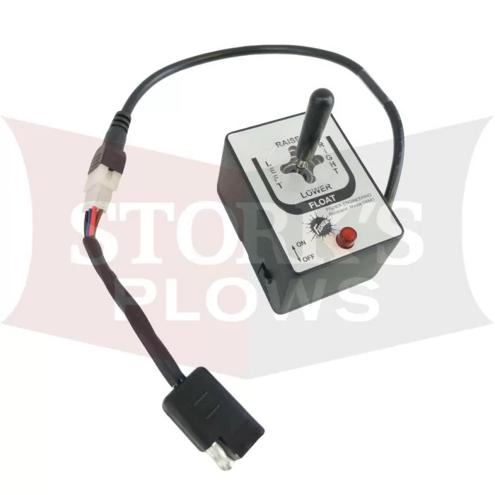 Fisher Straight Blade Joystick Control 6 Pin Black Rubber Plug 7736 Conventional Electric