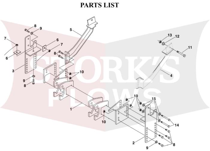 99100594 Snoway 2-Pin Plow Mount 03-09 Dodge 2500 3500