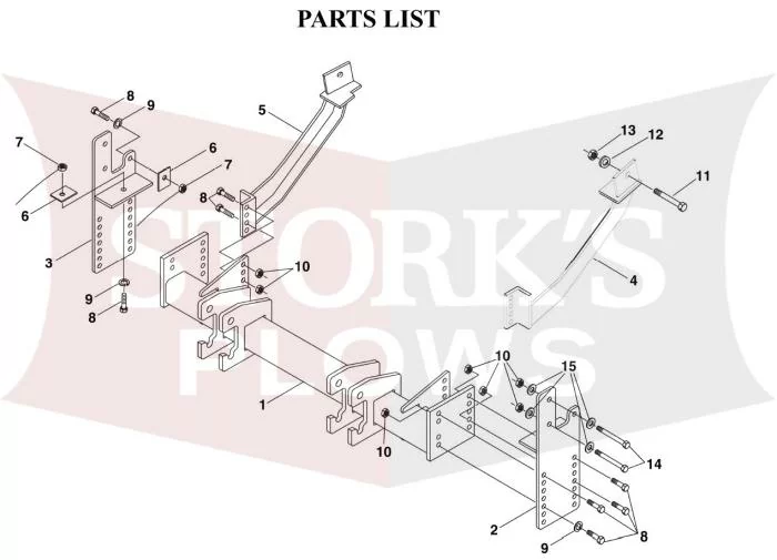 99100594 Snoway 3-Pin Plow Mount Dodge 2500 3500 2003 and Newer
