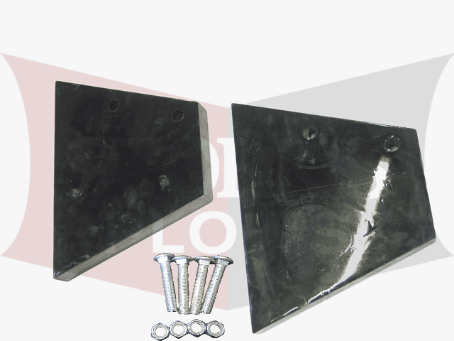 67919 Set of Aftermarket Western Pro Plus Poly Rubber Wing Cutting Edges 