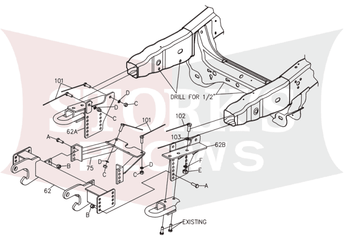 LTA05300 Boss RT3 Plow Mount 04-08 Ford F150