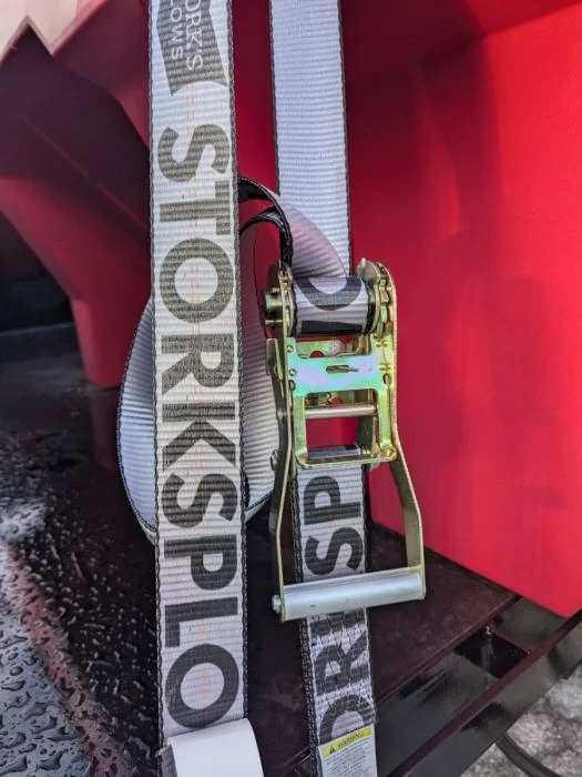 Heavy Duty Ratchet Strap Hold-Down Salt spreader Western Fisher Blizzard  Snowex Meyer Boss 
