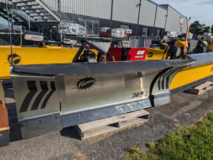Used Stainless Fisher XLS 8-10' Expandable Steel Snow Plow MM2 