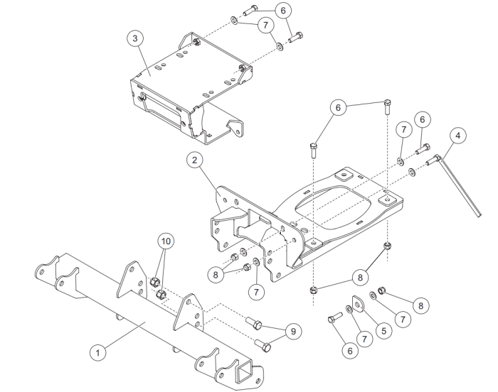 35175 2022+ Textron Prowler Pro/Cat CUV82/Tracker 800 HD UTV Mount Kit Western/Fisher/SnowEx